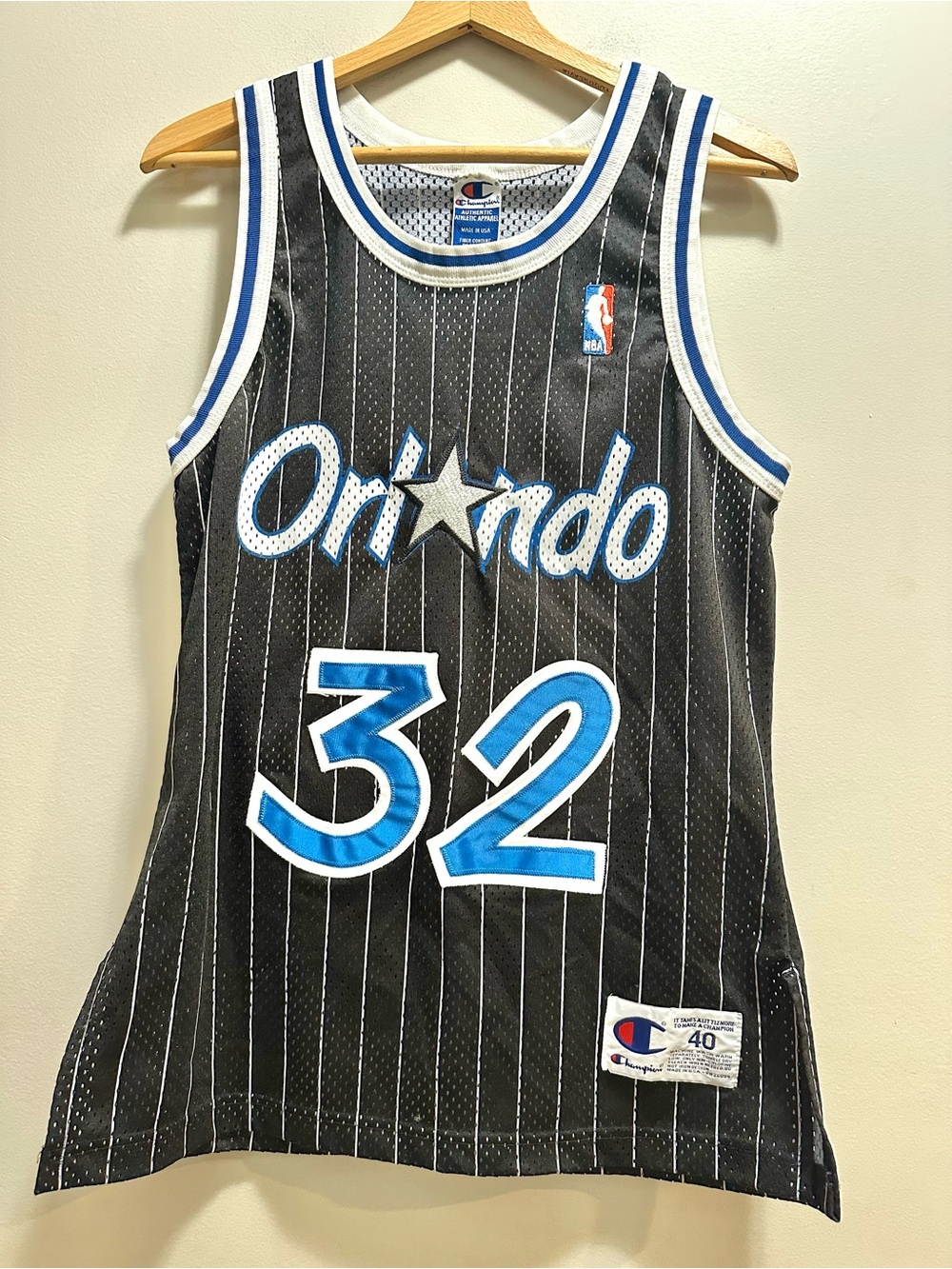 Vintage 90s Size 40 NBA Jersey Shaquille O’Neal Orlando Magic 32 Black Stitched